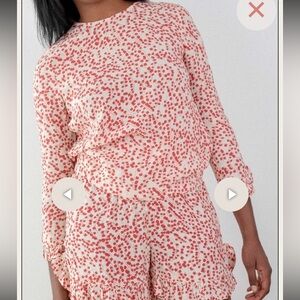 GANNI Egret Tulip Crepe Blouse Size 36